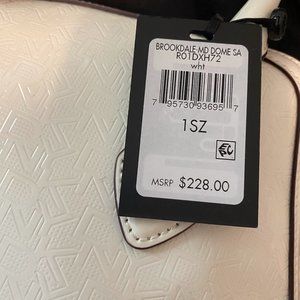 NWT DKNY Convertible (Crossbody/Shoulder) White Purse Textured